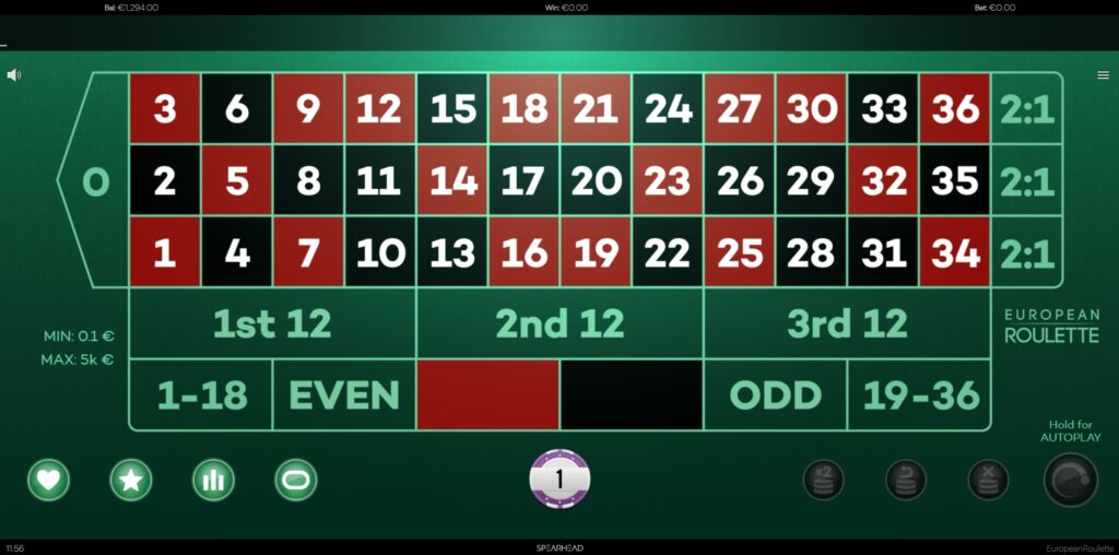 European Roulette Screenshot 1