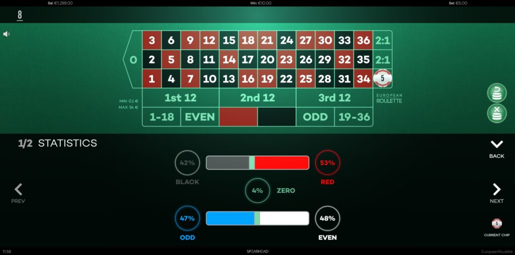 European Roulette Screenshot 4