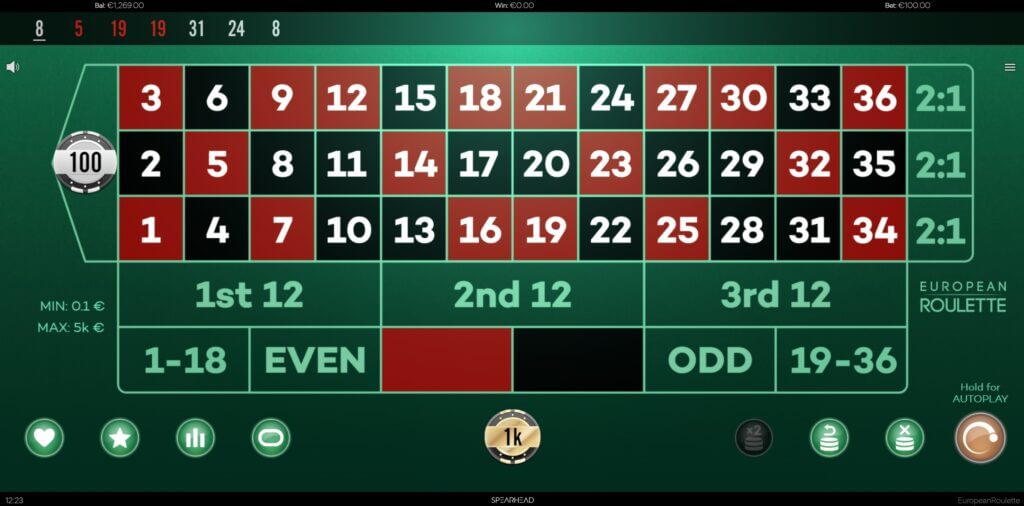European Roulette Screenshot 8