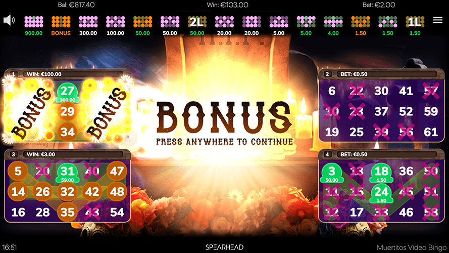 Muertitos Video Bingo Screenshot 8