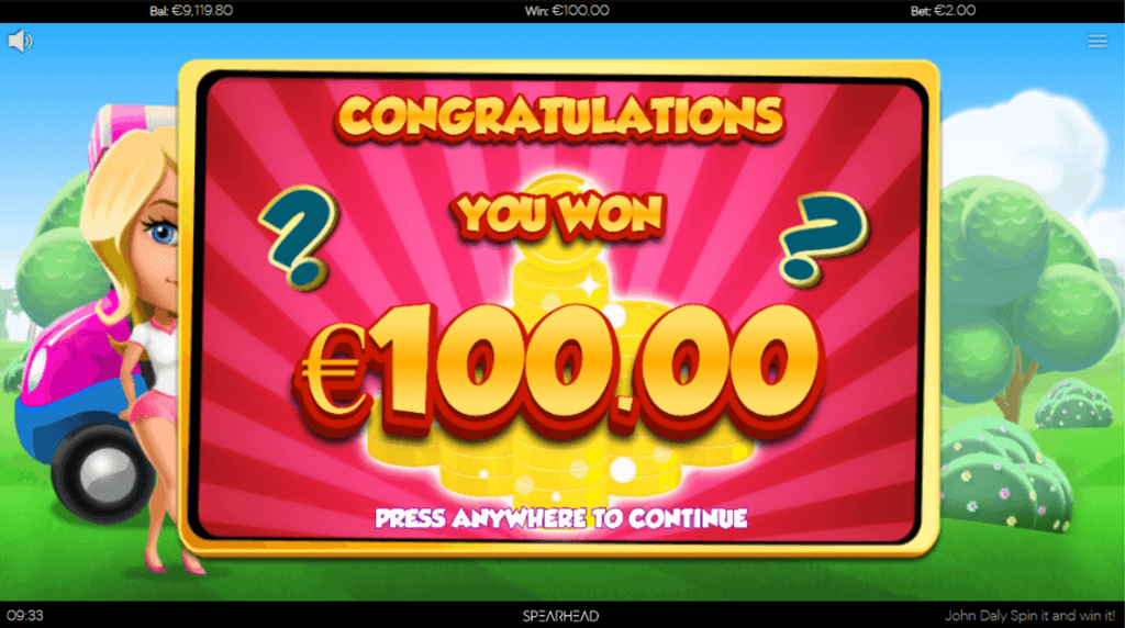 John Daly Spin it and Win it Screenshot 7