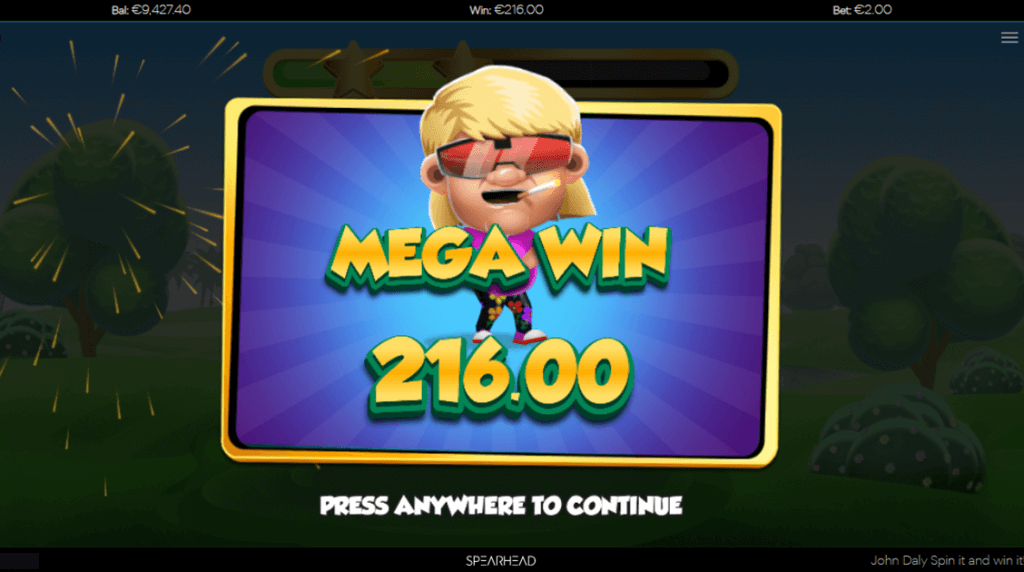 John Daly Spin it and Win it Screenshot 9