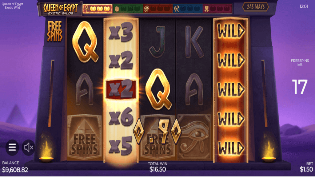 Queen Of Egypt Exotic Wilds Screenshot 4