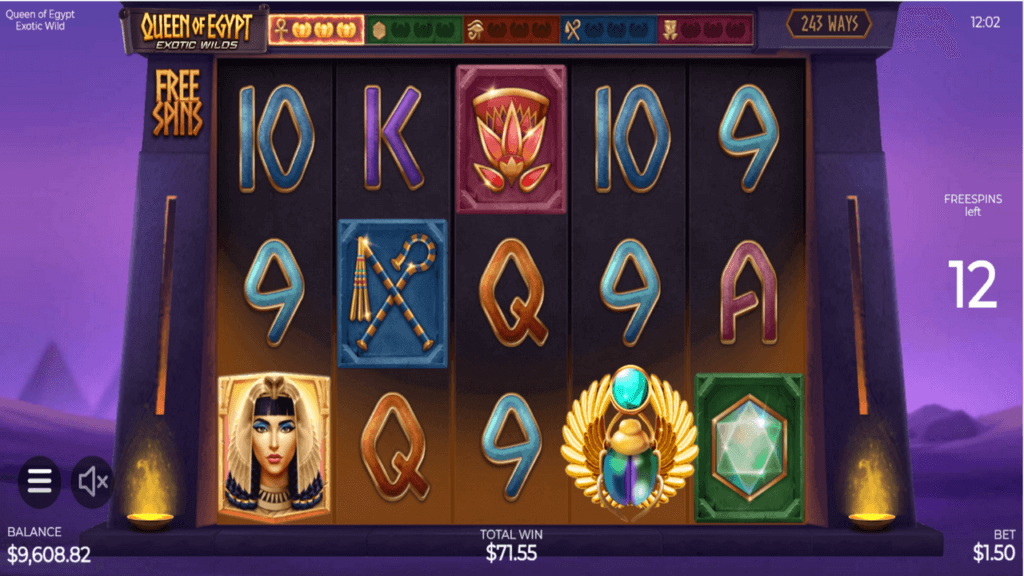 Queen Of Egypt Exotic Wilds Screenshot 5