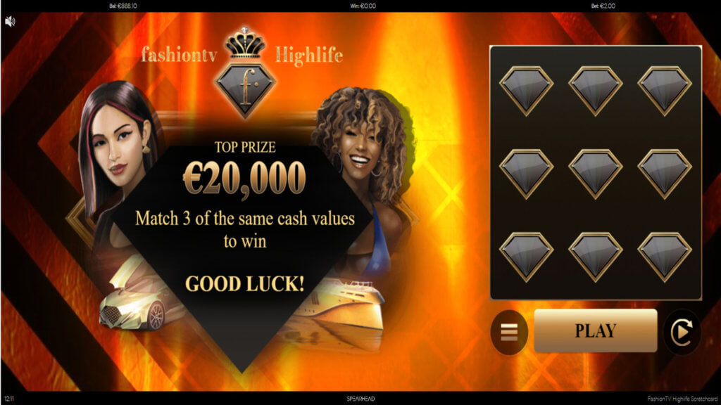 FashionTV Highlife Scratchcard Screenshot 5