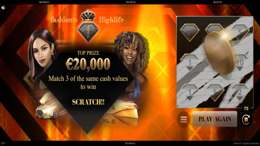 FashionTV Highlife Scratchcard Screenshot 3