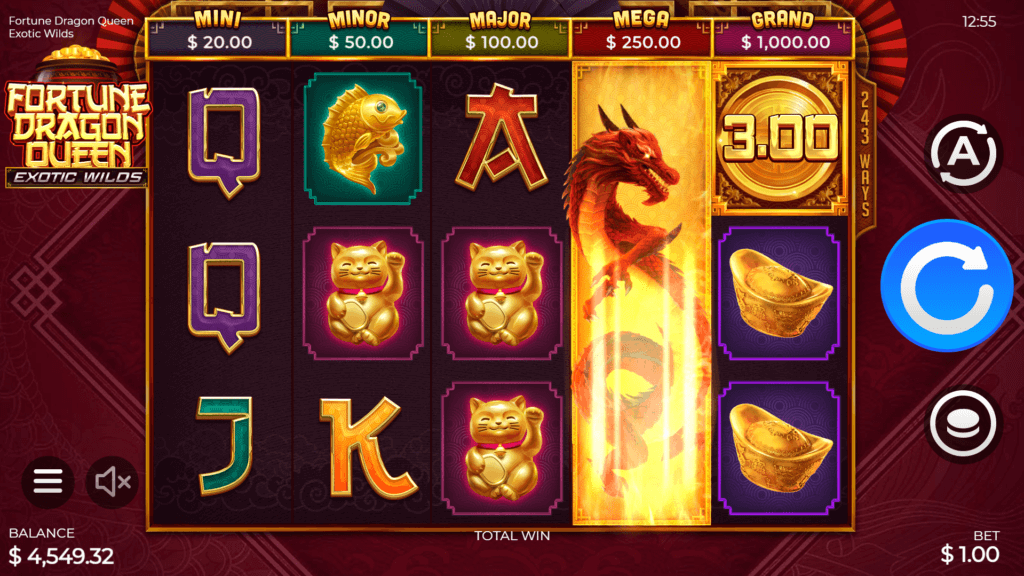 Fortune Dragon Queen Exotic Wilds Screenshot 2