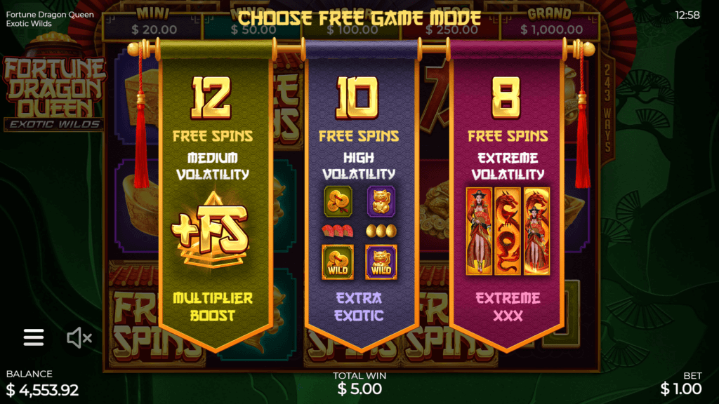 Fortune Dragon Queen Exotic Wilds Screenshot 5