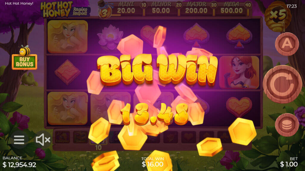 Hot Hot Honey Rollover Respins Screenshot 1