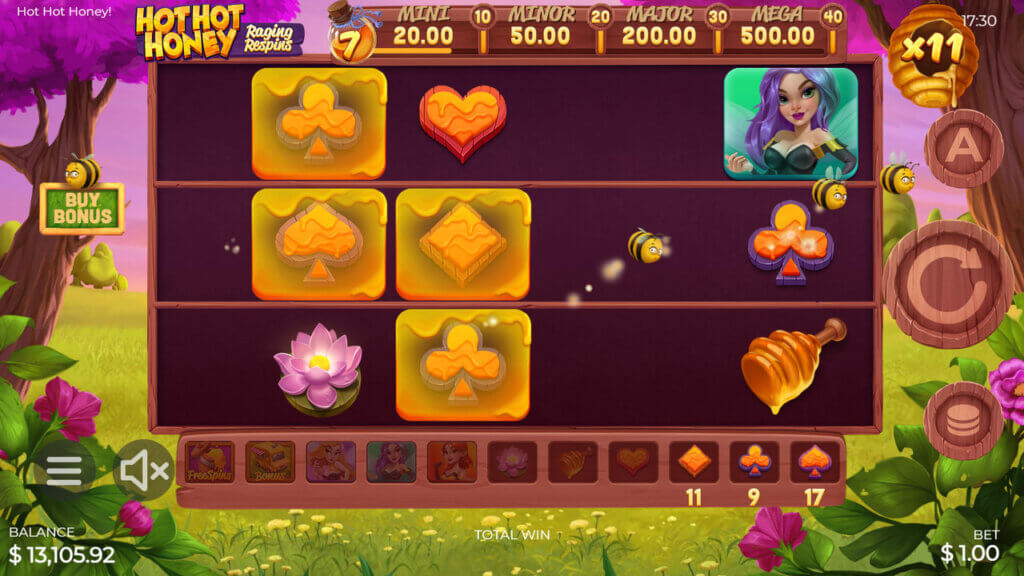 Hot Hot Honey Rollover Respins Screenshot 2