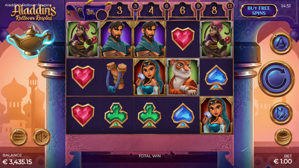 Aladdin’s Rollover Respins Screenshot 3
