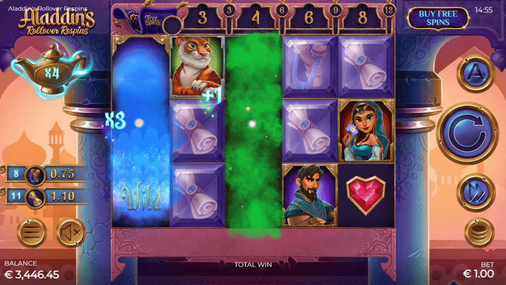 Aladdin’s Rollover Respins Screenshot 2