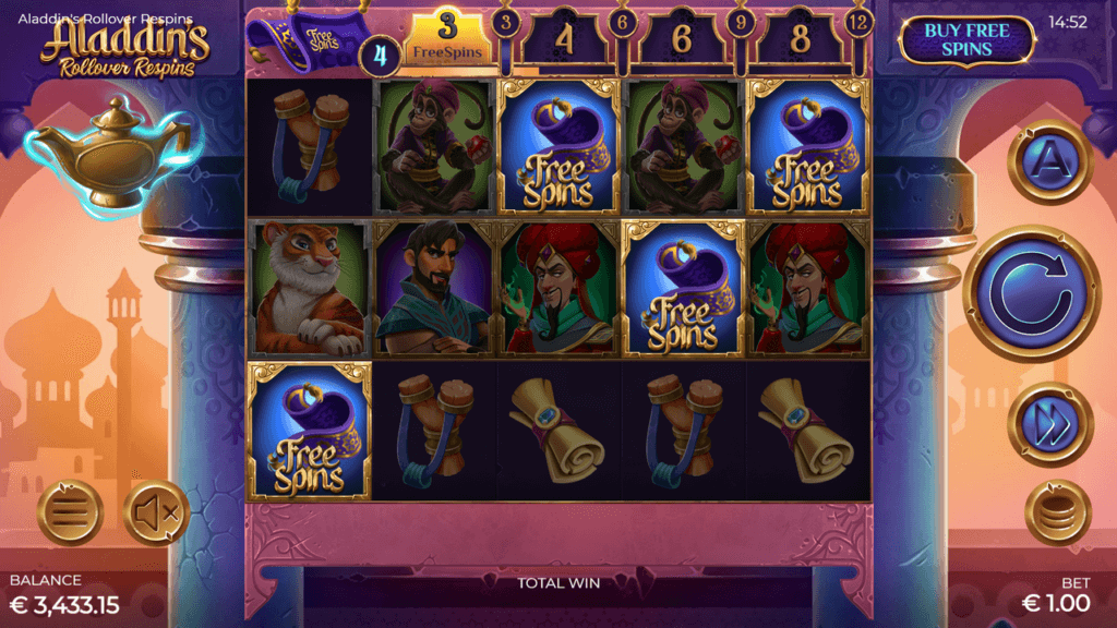Aladdin’s Rollover Respins Screenshot 4