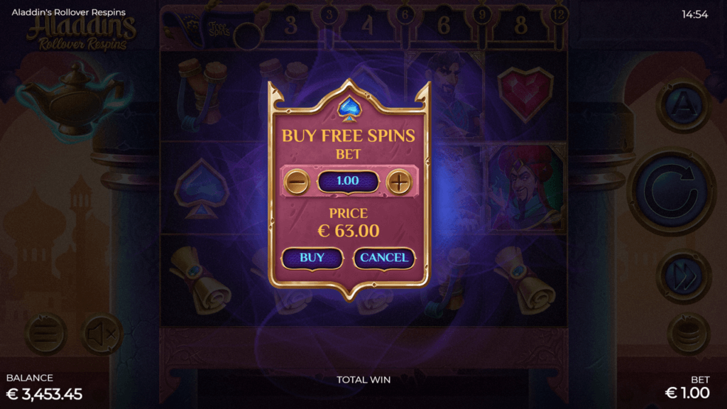 Aladdin’s Rollover Respins Screenshot 10